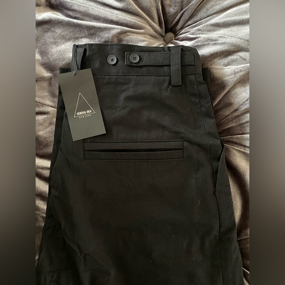Black buttoned dress pants